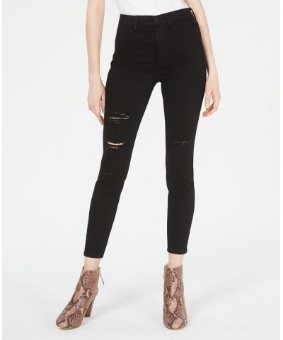 Juniors' High-Rise Distressed Curvy Skinny Jeans Janda $14.30 Jeans