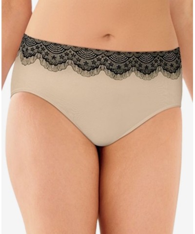 One Smooth U All-Over Smoothing Hi Cut Brief Underwear 2362 Nude w/ Black Lace $8.42 Panty
